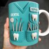 Dental Coffee Mug Featuring Dental Equipment Designs - Personalized Custom Coffee Mug - GRAD307_MG
