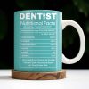 Dentist Nutritional Facts, Serving Size 1 Awesome Dentist - Personalized Custom Coffee Mug - GRAD313_MG