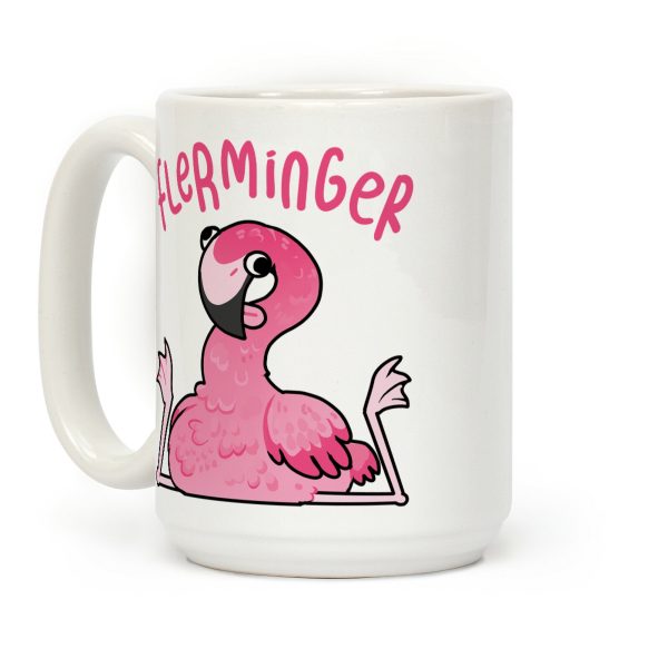 Derpy Flamingo Flerminger Coffee Mug Derpy Flamingo Flerminger Coffee Mug