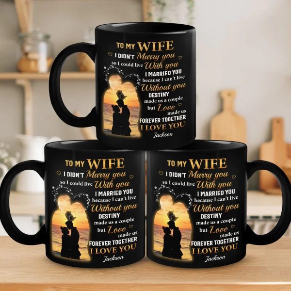 Destiny Made Us A Couple But Love Made Us Forever Together - Couple Personalized Custom Black Mug - Gift For Husband Wife, Anniversary Destiny Made Us A Couple But Love Made Us Forever Together - Couple Personalized Custom Black Mug - Gift For Husband Wife, Anniversary