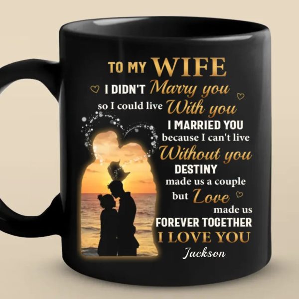 Destiny Made Us A Couple But Love Made Us Forever Together - Couple Personalized Custom Black Mug - Gift For Husband Wife, Anniversary Destiny Made Us A Couple But Love Made Us Forever Together - Couple Personalized Custom Black Mug - Gift For Husband Wife, Anniversary