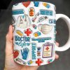 Devotion And Care, Comfort And Hope, Medical Icons - Personalized Custom Coffee Mug - DOC029_MG