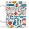 Devotion And Care, Comfort And Hope, Medical Icons - Personalized Custom Coffee Mug - DOC029_MG