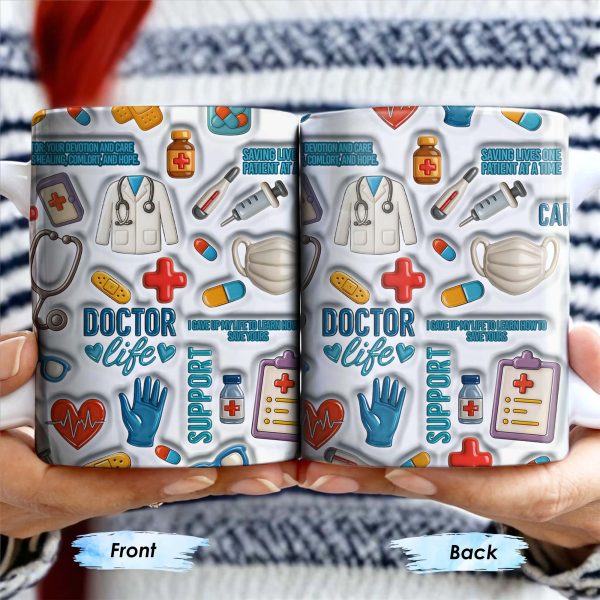 Devotion And Care, Comfort And Hope, Medical Icons - Personalized Custom Coffee Mug - DOC029_MG