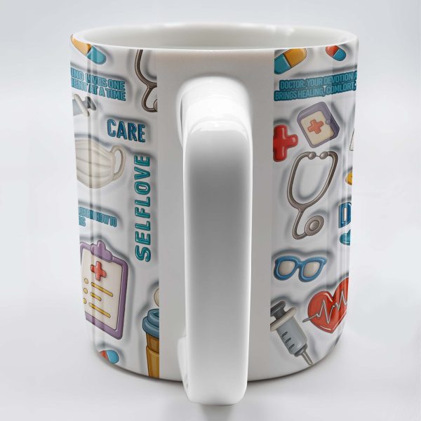 Devotion And Care, Comfort And Hope, Medical Icons - Personalized Custom Coffee Mug - DOC029_MG