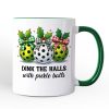 Dink The Halls with Pickle Balls Personalized Mug, Funny Christmas Gift with Custom Name Dink The Halls with Pickle Balls Personalized Mug, Funny Christmas Gift with Custom Name