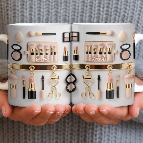 Discover Your Perfect Makeup Look, Featuring Beauty Accessories - Personalized Custom Coffee Mug - HOB077_MG
