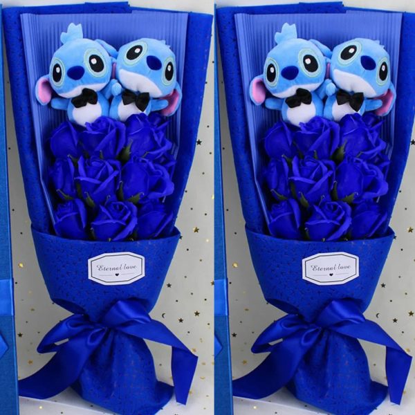 Disney Plush Flower Bouquet Mickey Minnie Stitch Doll Disney Plush Flower Bouquet Mickey Minnie Stitch Doll
