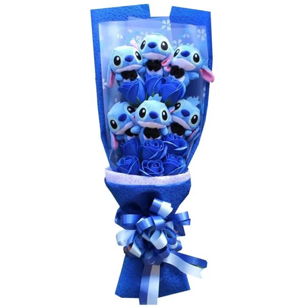 Disney Plush Flower Bouquet Mickey Minnie Stitch Doll Disney Plush Flower Bouquet Mickey Minnie Stitch Doll