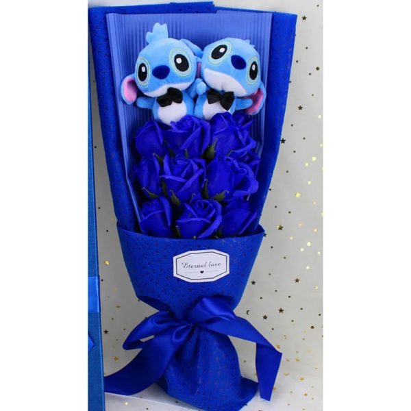 Disney Plush Flower Bouquet Mickey Minnie Stitch Doll Disney Plush Flower Bouquet Mickey Minnie Stitch Doll