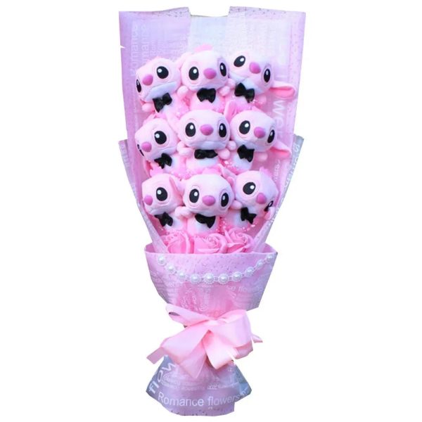 Disney Plush Flower Bouquet Mickey Minnie Stitch Doll Disney Plush Flower Bouquet Mickey Minnie Stitch Doll