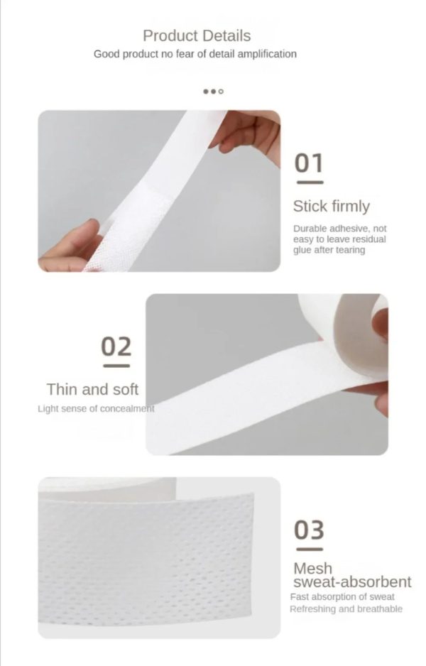 Disposable Sweat-Absorbent Tape Roll Disposable Sweat-Absorbent Tape Roll