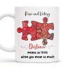 Distance Means So Little When You Mean So Much Puzzle Heart Mug - Personalized Custom Coffee Mug - FAM229_MG Distance Means So Little When You Mean So Much Puzzle Heart Mug - Personalized Custom Coffee Mug - FAM229_MG