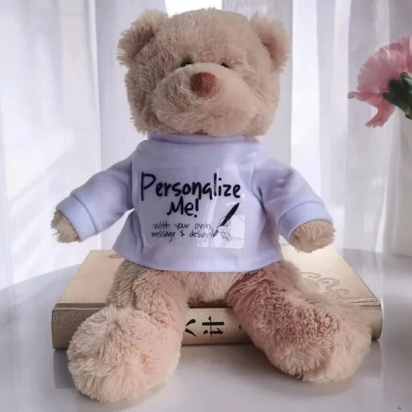 DIY Teddy Bear with Blank White T Shirt 11 Inch DIY Teddy Bear with Blank White T Shirt 11 Inch