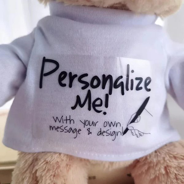 DIY Teddy Bear with Blank White T Shirt 11 Inch DIY Teddy Bear with Blank White T Shirt 11 Inch