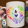 Dog Cat Heart Paw Print Tie Dye Photo Mug Dog Coffee Mug