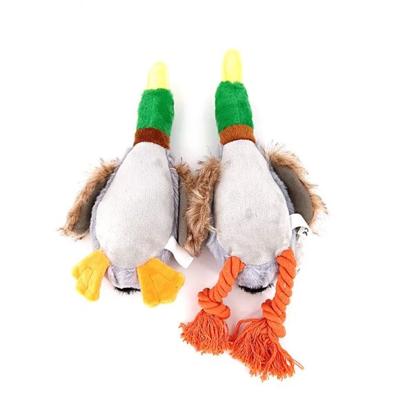 Dog Chew Toys Cute Plush Duck Sound Toy Stuffed Squeaky Animal Squeak