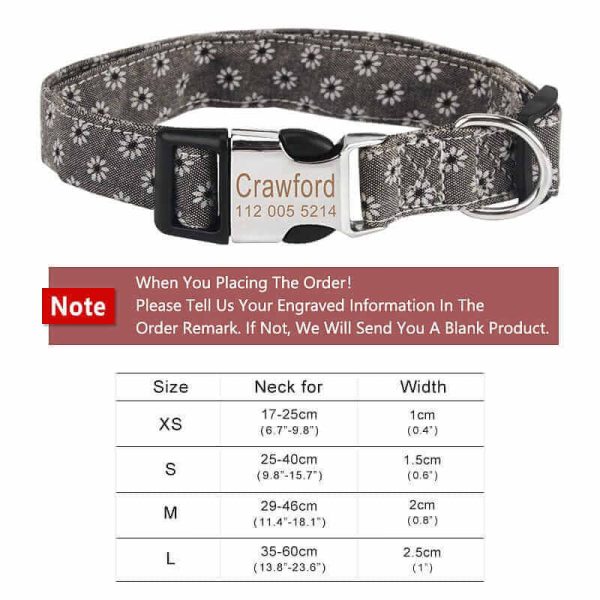 Dog Collars with Name Tags