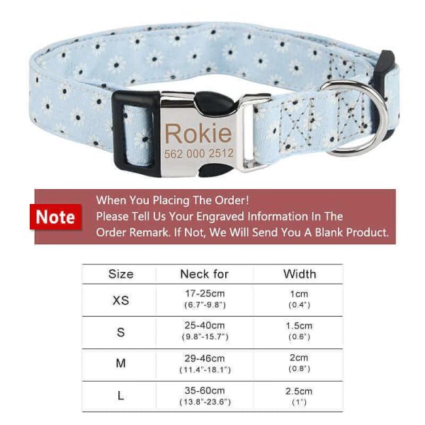Dog Collars with Name Tags