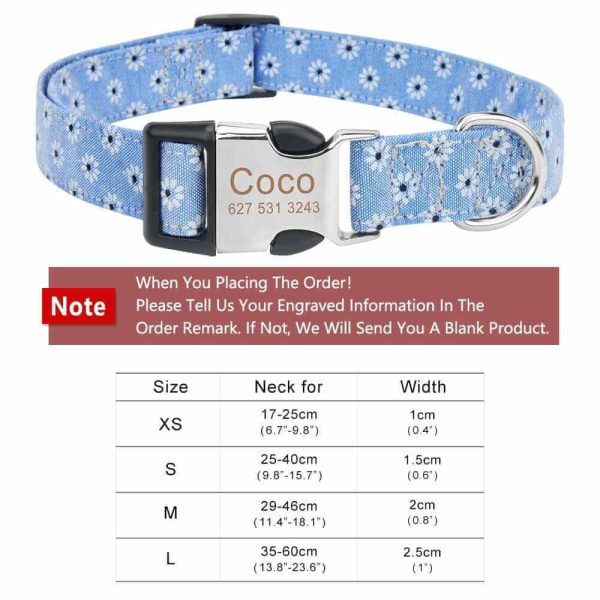 Dog Collars with Name Tags