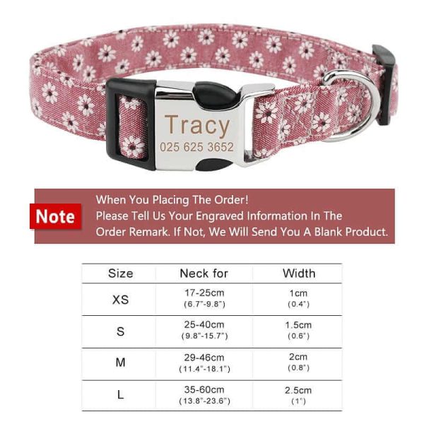Dog Collars with Name Tags