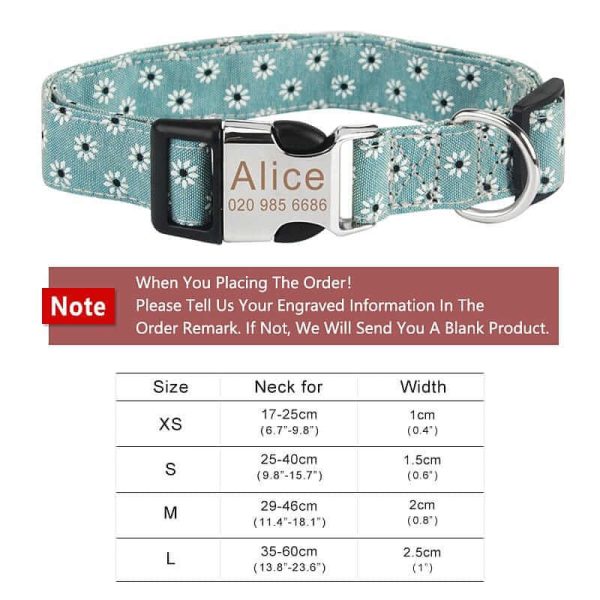 Dog Collars with Name Tags