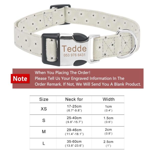 Dog Collars with Name Tags