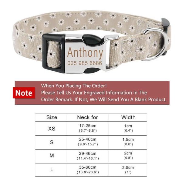 Dog Collars with Name Tags