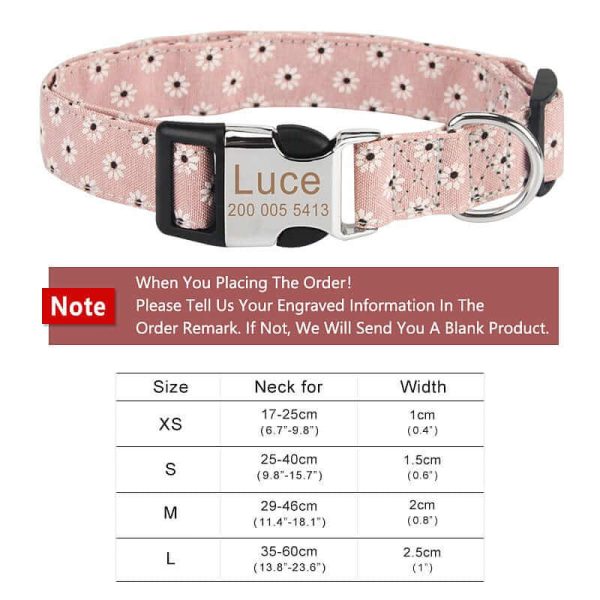 Dog Collars with Name Tags