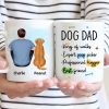 Dog Dad Back View Man & Sitting Dog Personalized Mug
