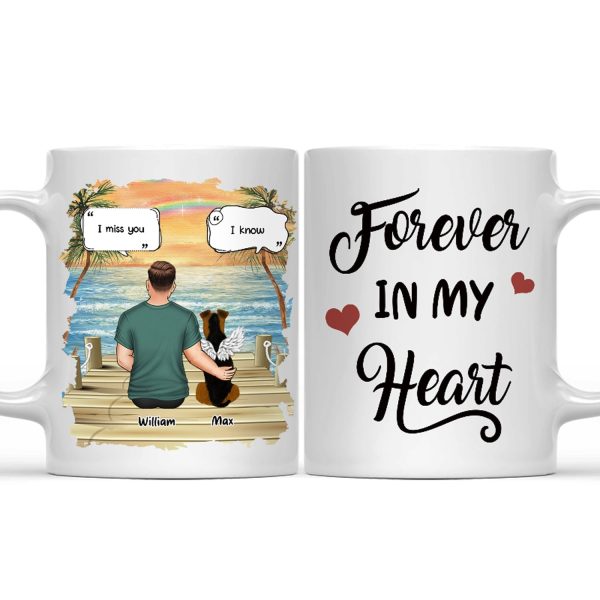 Dog Dad Forever In My Heart - Memorial Gift For Dog Lovers - Personalized Mug Dog Dad Forever In My Heart - Memorial Gift For Dog Lovers - Personalized Mug