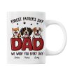 Dog Dad Forget Father's Day We Love You Everyday Personalized Mug, Gift For Dog Dad, For Him