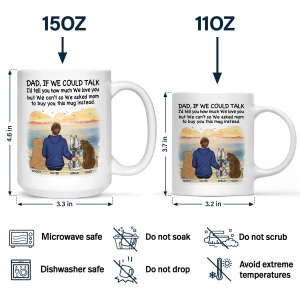 Dog Dad I'd Tell You How Much I Love You - Personalized Mug Dog Dad I'd Tell You How Much I Love You - Personalized Mug