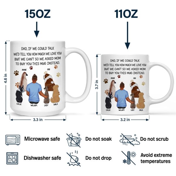 Dog Dad If I Could Talk - Personalized Mug Dog Dad If I Could Talk - Personalized Mug