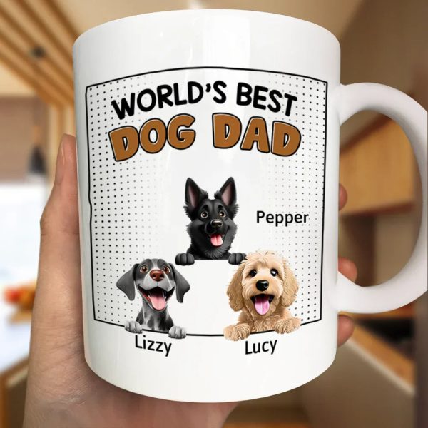 Dog Dad Thanks For Putting Up With My Sht - Personalized Mug Dog Dad Thanks For Putting Up With My Sht - Personalized Mug