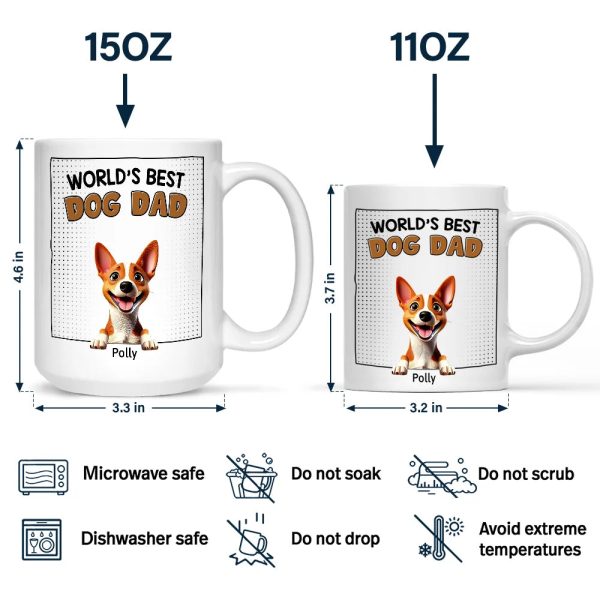 Dog Dad Thanks For Putting Up With My Sht - Personalized Mug Dog Dad Thanks For Putting Up With My Sht - Personalized Mug