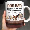 Dog Dad The Man The Myth The Snack Dealer, Dogs and Paw Prints - Personalized Custom Coffee Mug - DOG047_MG Dog Dad The Man The Myth The Snack Dealer, Dogs and Paw Prints - Personalized Custom Coffee Mug - DOG047_MG