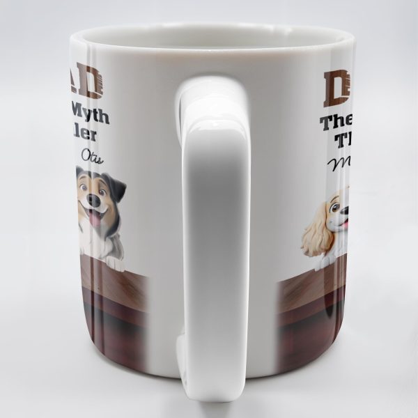 Dog Dad The Man The Myth The Snack Dealer, Dogs and Paw Prints - Personalized Custom Coffee Mug - DOG047_MG Dog Dad The Man The Myth The Snack Dealer, Dogs and Paw Prints - Personalized Custom Coffee Mug - DOG047_MG