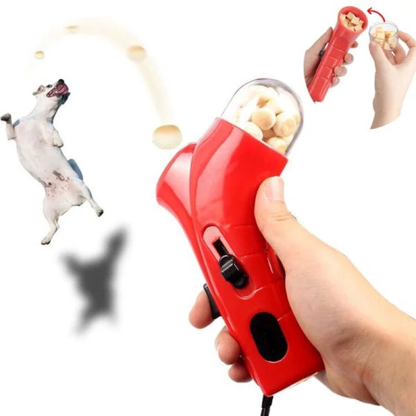 Dog Food Launcher - Interactive Pet Snack Feeder Dog Food Launcher - Interactive Pet Snack Feeder