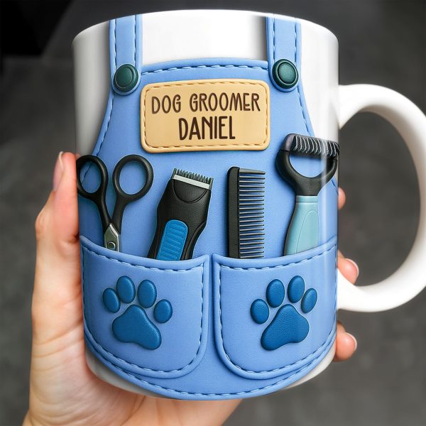 Dog Groomer Professionally Personalized Mug - Personalized Custom Coffee Mug - DOG064_MG Dog Groomer Professionally Personalized Mug - Personalized Custom Coffee Mug - DOG064_MG