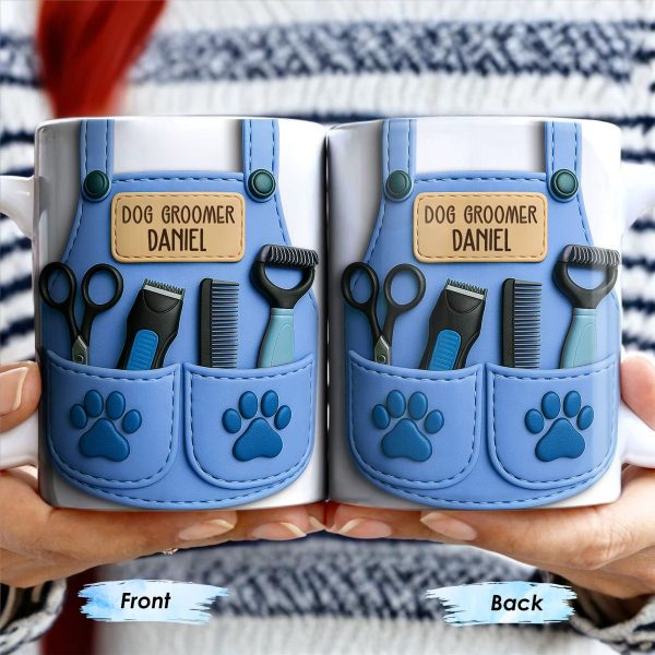 Dog Groomer Professionally Personalized Mug - Personalized Custom Coffee Mug - DOG064_MG Dog Groomer Professionally Personalized Mug - Personalized Custom Coffee Mug - DOG064_MG