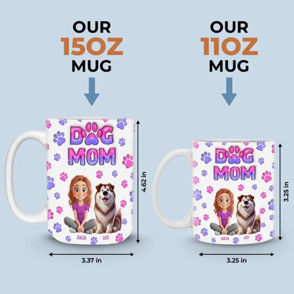 Dog Hair Is My Glitter - Dog & Cat Personalized Custom 3D Inflated Effect Printed Mug - Mother's Day, Gift For Pet Owners, Pet Lovers
