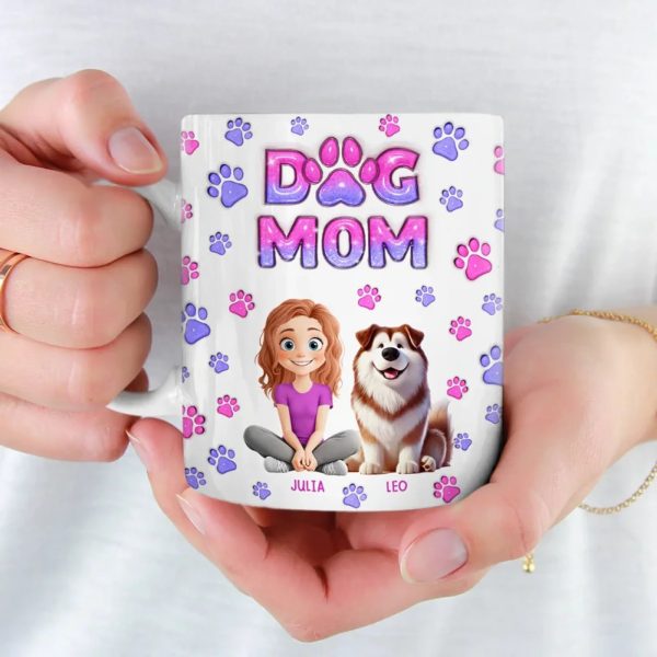 Dog Hair Is My Glitter - Dog & Cat Personalized Custom 3D Inflated Effect Printed Mug - Mother's Day, Gift For Pet Owners, Pet Lovers