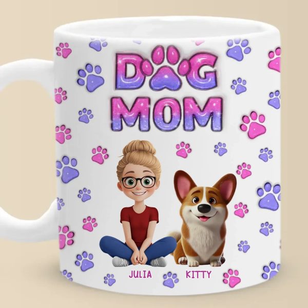 Dog Hair Is My Glitter - Dog & Cat Personalized Custom 3D Inflated Effect Printed Mug - Mother's Day, Gift For Pet Owners, Pet Lovers