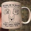 Dog Head Outline Reason I Wake Up Early In The Morning Personalized Mug Dog Head Outline Reason I Wake Up Early In The Morning Personalized Mug