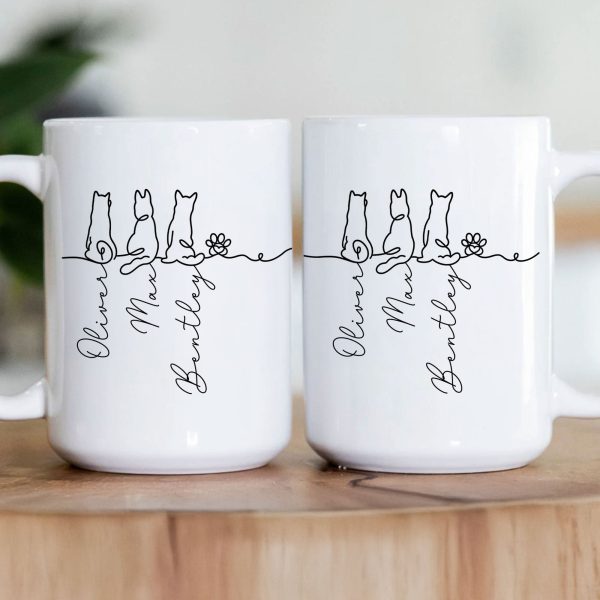 Dog Line Art Gift For Dog Lovers - Personalized Mug Dog Line Art Gift For Dog Lovers - Personalized Mug