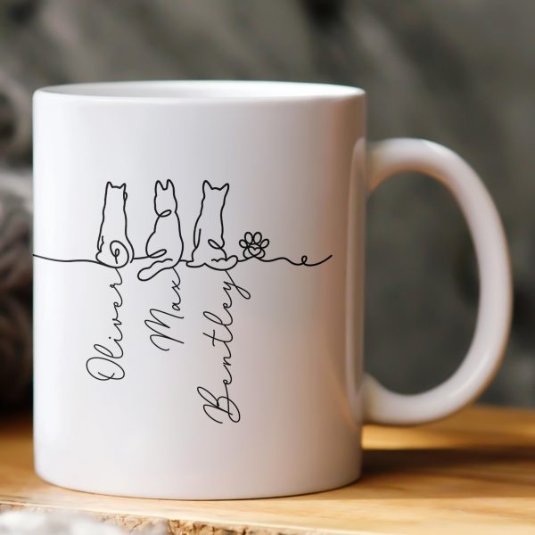 Dog Line Art Gift For Dog Lovers - Personalized Mug Dog Line Art Gift For Dog Lovers - Personalized Mug