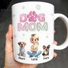 Dog Mom, Cartoon Woman and Dogs - Personalized Custom Coffee Mug - DOG034_MG Dog Mom, Cartoon Woman and Dogs - Personalized Custom Coffee Mug - DOG034_MG