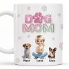 Dog Mom, Cartoon Woman and Dogs - Personalized Custom Coffee Mug - DOG034_MG Dog Mom, Cartoon Woman and Dogs - Personalized Custom Coffee Mug - DOG034_MG