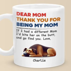 Dog Mom For Life - Dog Personalized Custom Mug - Gift For Pet Owners, Pet Lovers